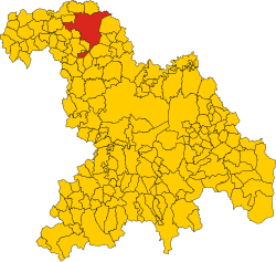 Map of comune of Casale Monferrato (province of Alessandria, region Piedmont, Italy)